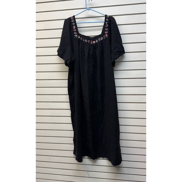 Vintage 80s 90s Carole Dress 3XL Dark Cottagecore Boho Hippie Whimsigoth Folk - Picture 1 of 12